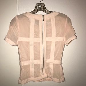 Pink mesh shirt